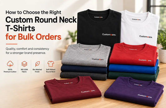 How to Choose the Right Custom Round Neck T-Shirts for Bulk Orders?