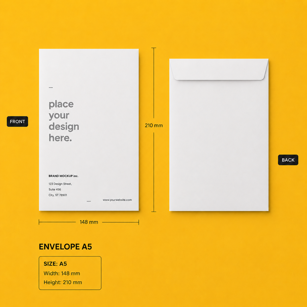 A5 Envelope Single Color