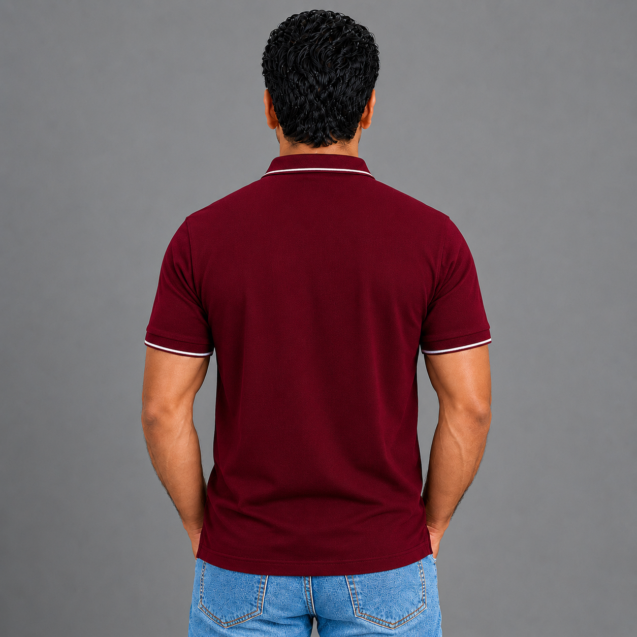  Maroon With White Tipping