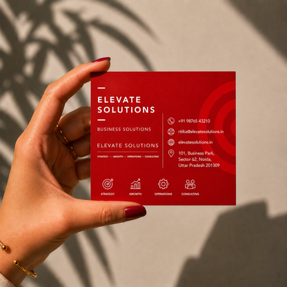 Square Visiting Card Single Side Print