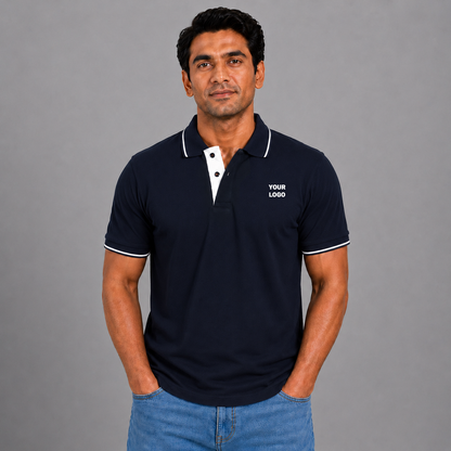 Premium Cotton Polo with tipping