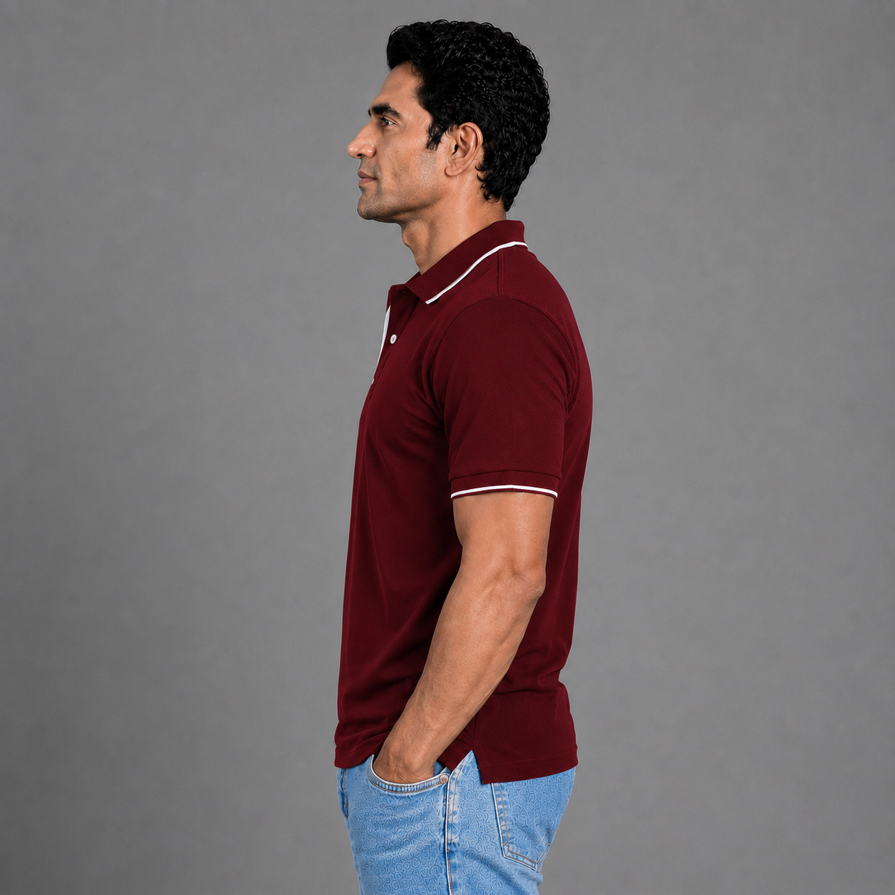  Maroon With White Tipping