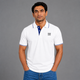 White With Royal Blue Tipping / S