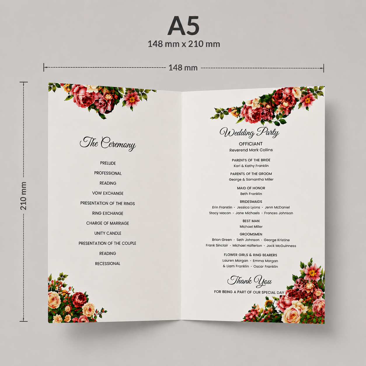 A5 Folded Invitation