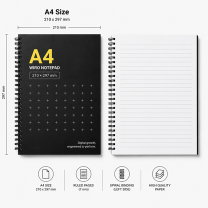 A4 Side Binding Ruled Page