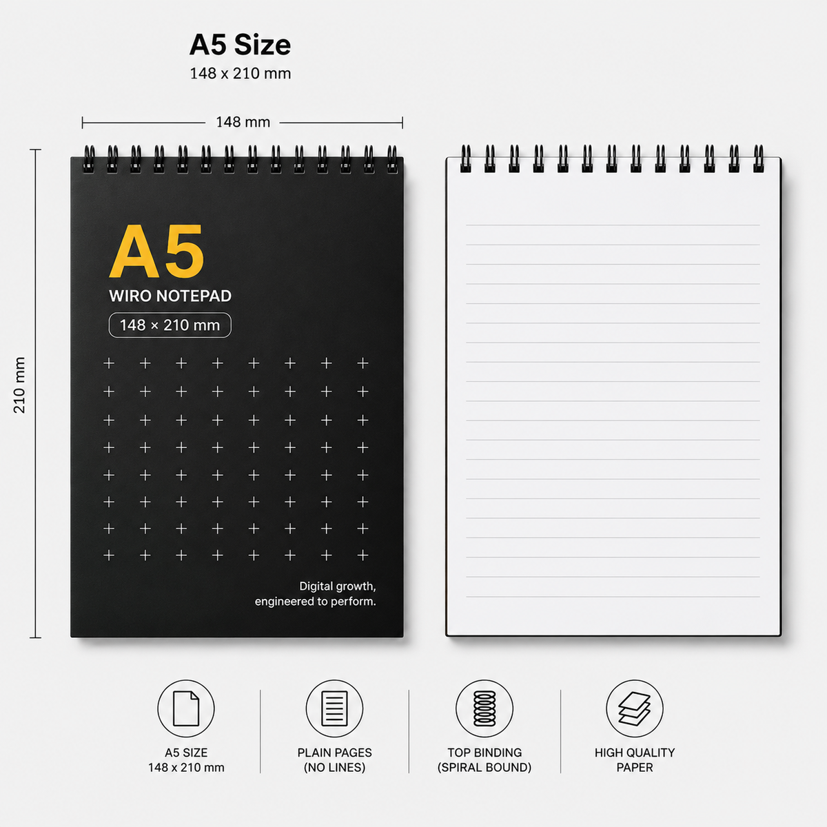 A5 Top Binding Ruled Page