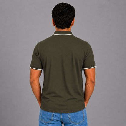 Military Green With White Tipping