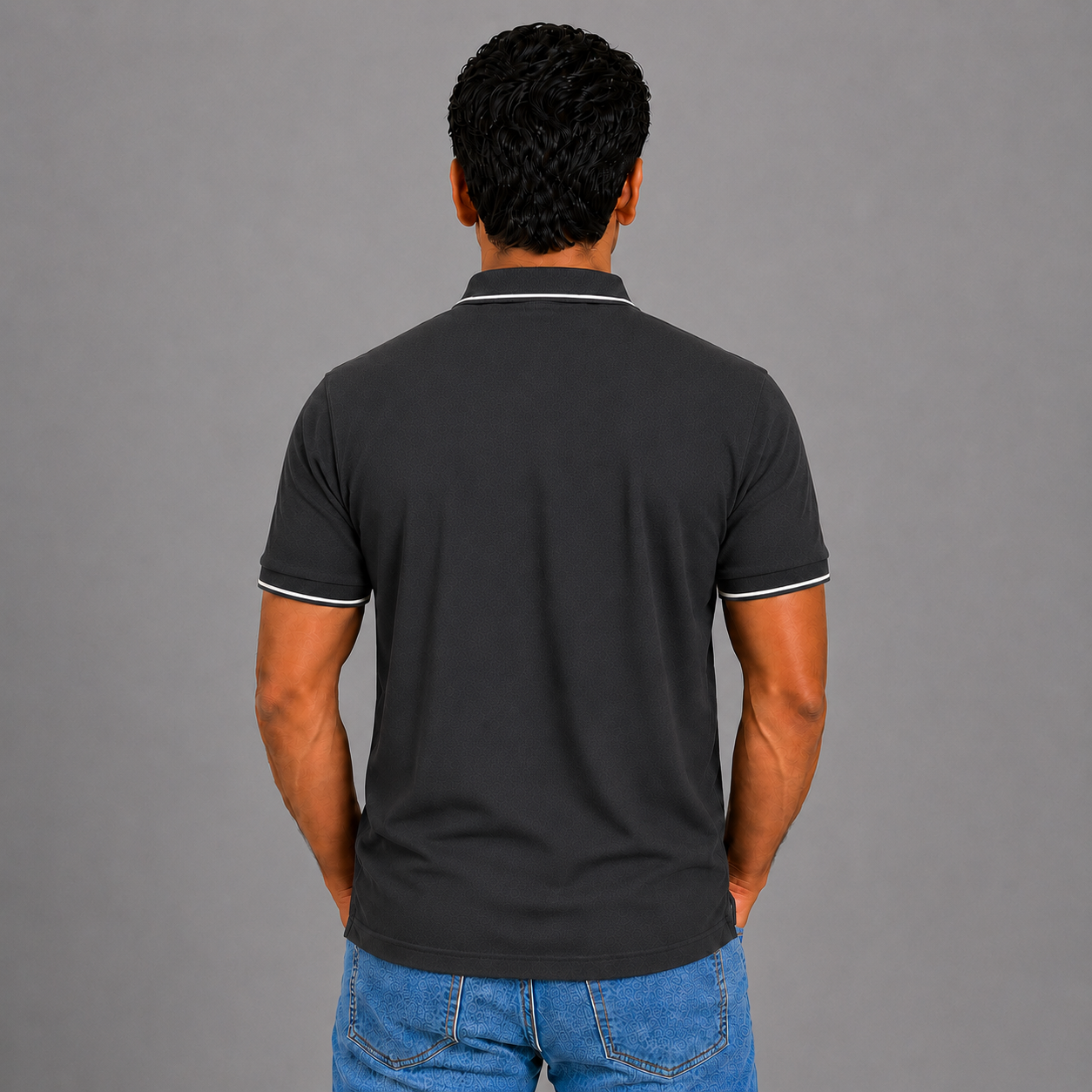 Charcoal Melange With White Tipping