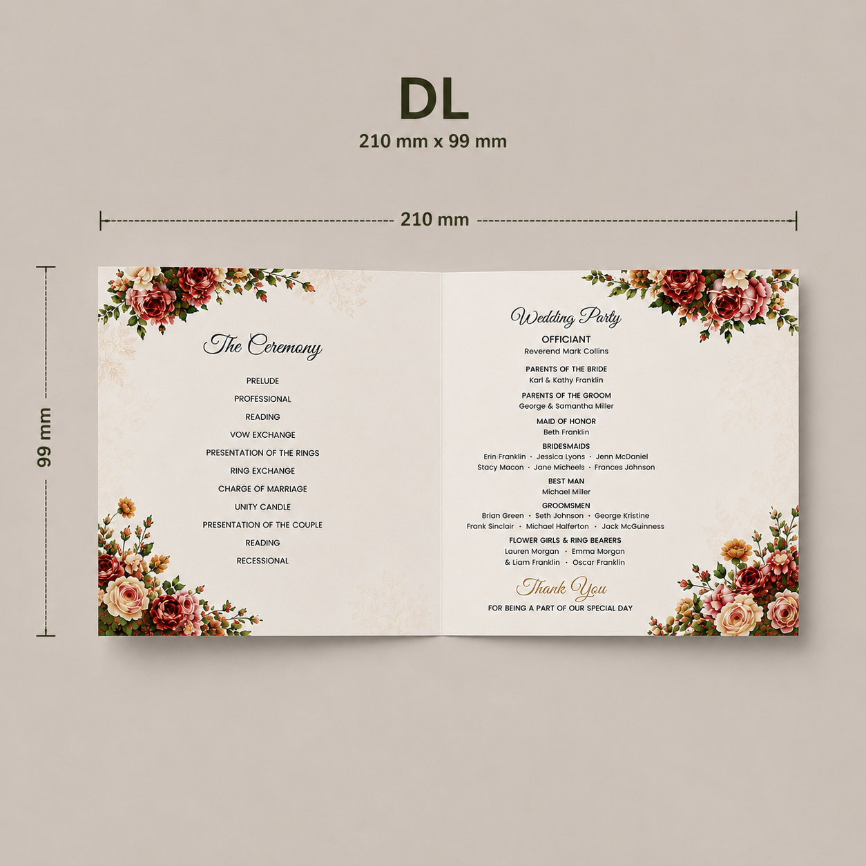 DL Folded Invitation