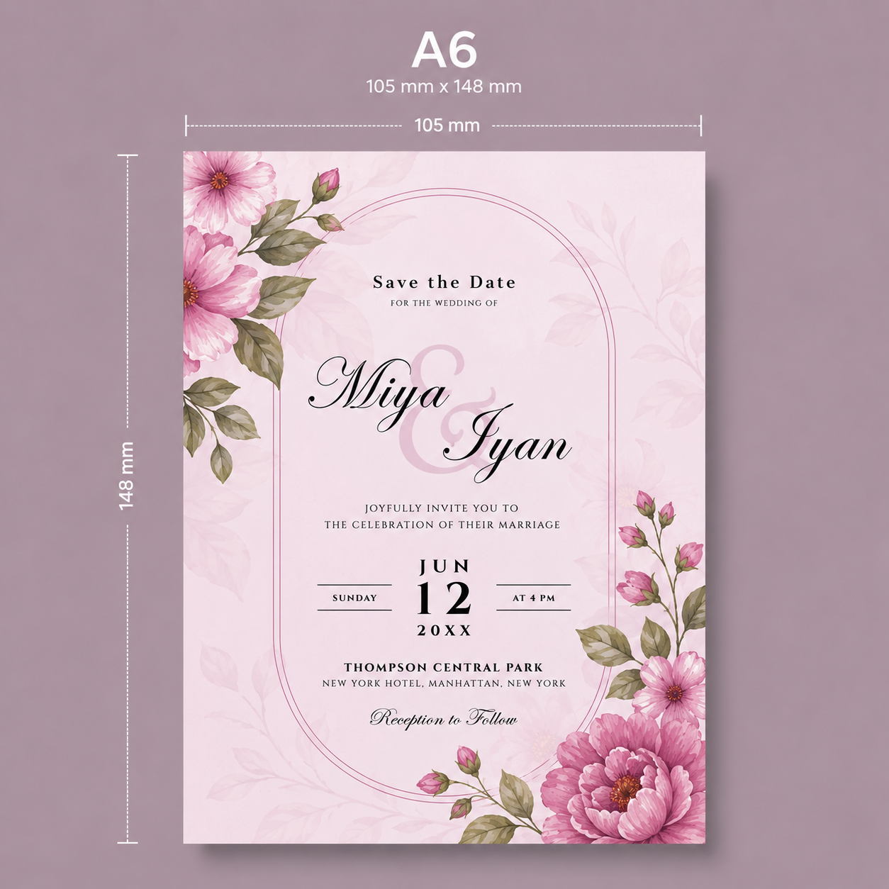 A6 Single Side Invitation
