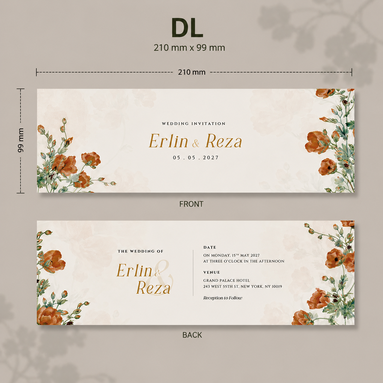 DL Double Side Invitation