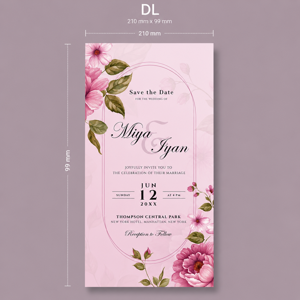 DL Single Side Invitation