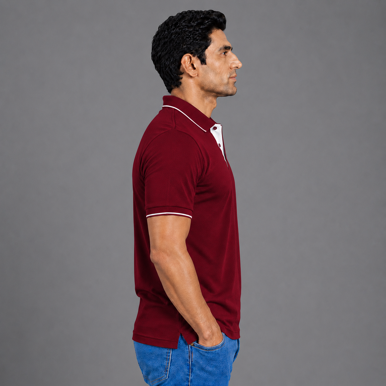  Maroon With White Tipping