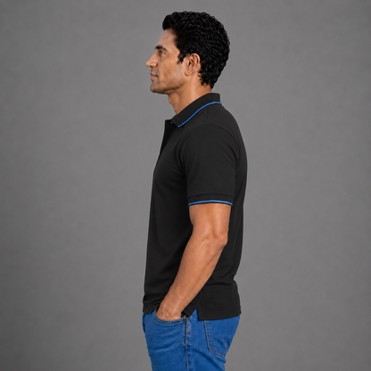  Black With Turquoise Blue Tipping