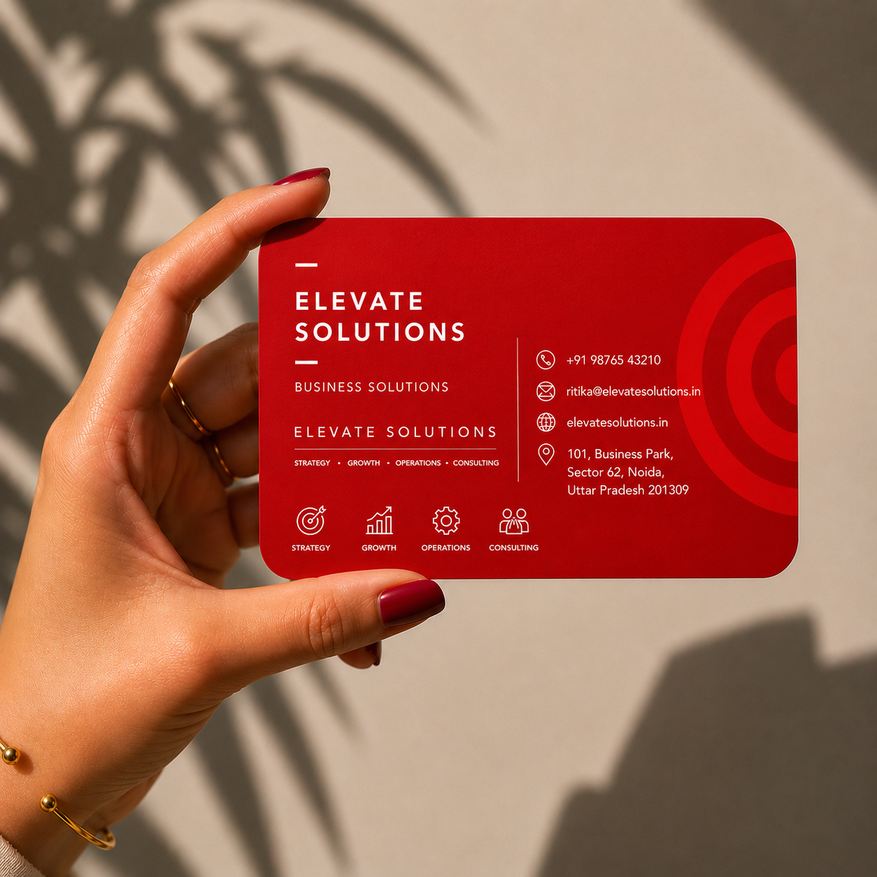 Round Corner Visiting Card Single Side Print
