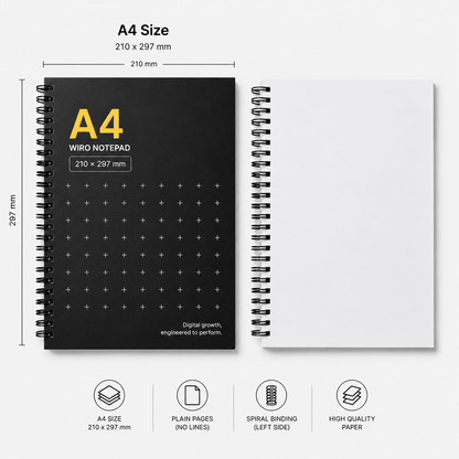 A4 Side Binding White Page